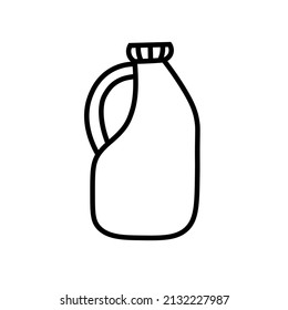 Detergent bottle line icon linear style sign for mobile concept and web design Laundry detergent outline vector icon Symbol logo illustration Contour isolated vector image on white background