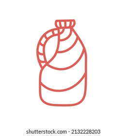 Detergent bottle line icon linear style sign for mobile concept and web design Laundry detergent outline vector icon Symbol logo illustration Contour isolated vector image on white background