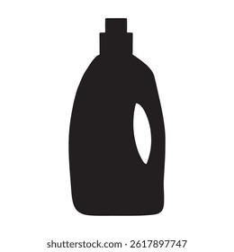 Detergent Bottle Silhouette Cleaning Product Icon for Laundry and Household Use