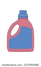 Vector de botellas de detergente para productos de limpieza, diseño de empaques, suministros domésticos y conceptos de jabón líquido.