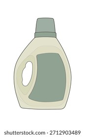 Detergente vetor de garrafa para produtos de limpeza, design de embalagem, suprimentos domésticos e conceitos de sabão líquido.