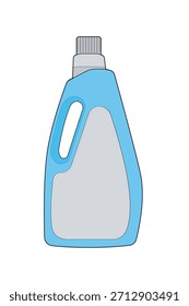 Detergente vetor de garrafa para produtos de limpeza, design de embalagem, suprimentos domésticos e conceitos de sabão líquido.