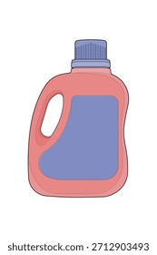 Detergente vetor de garrafa para produtos de limpeza, design de embalagem, suprimentos domésticos e conceitos de sabão líquido.