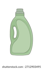 Detergente vetor de garrafa para produtos de limpeza, design de embalagem, suprimentos domésticos e conceitos de sabão líquido.