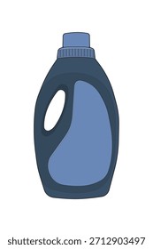 Vector de botellas de detergente para productos de limpieza, diseño de empaques, suministros domésticos y conceptos de jabón líquido.