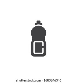 Detergent bottle vector icon. filled flat sign for mobile concept and web design. Dishwashing liquid glyph icon. Symbol, logo illustration. Vector graphics