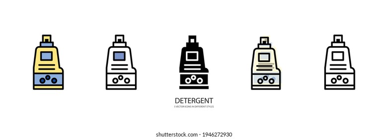 DETERGENT bottle vector type icon