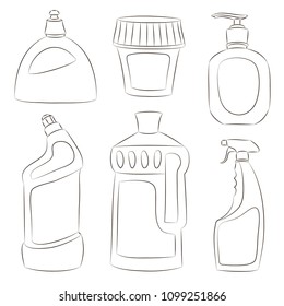 Detergent bottles collection