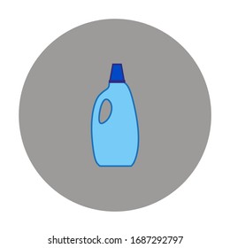 detergent bottles on white background