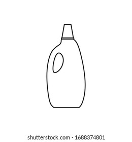 detergent bottles on white background