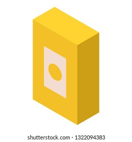 Detergent box icon. Isometric of detergent box vector icon for web design isolated on white background