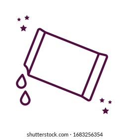 detergente diseño de icono de línea de línea de línea, servicio de limpieza lavado equipo de higiene en el hogar doméstico de interior y mantenimiento del hogar Tema Vector ilustración