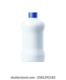 Detergent and clean product plastic bottle mockup. Isolated realistic 3d vector tube package, designed for convenience with a secure cap, easy-to-grip shape, and clear labeling for laundry solutions