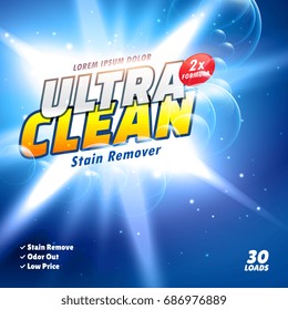 Detergent And Cleaning Product Packaging Design In Vector