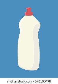 Detergent for dishes vector illustration isolated blue background