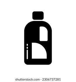 Detergent Fill Icon Symbol Vector. Black Glyph Detergent Icon