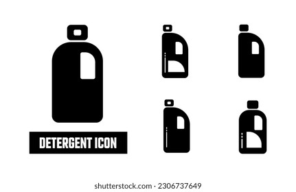 Detergent Fill Icon Symbol Vector. Black Glyph Detergent Icon
