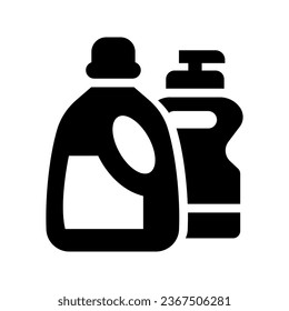 detergent glyph icon illustration vector graphic. Simple element illustration vector graphic, suitable for app, websites, and presentations isolated on white background