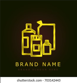 Detergent golden metallic logo