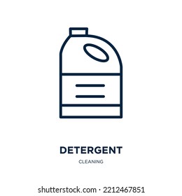 detergent icon from cleaning collection. Thin linear detergent, wash, clean outline icon isolated on white background. Line vector detergent sign, symbol for web and mobile