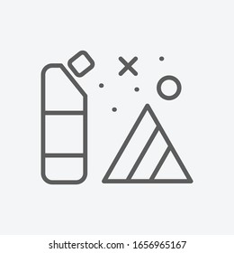 Detergent icon line symbol. Isolated vector illustration of icon sign concept for your web site mobile app logo UI design.