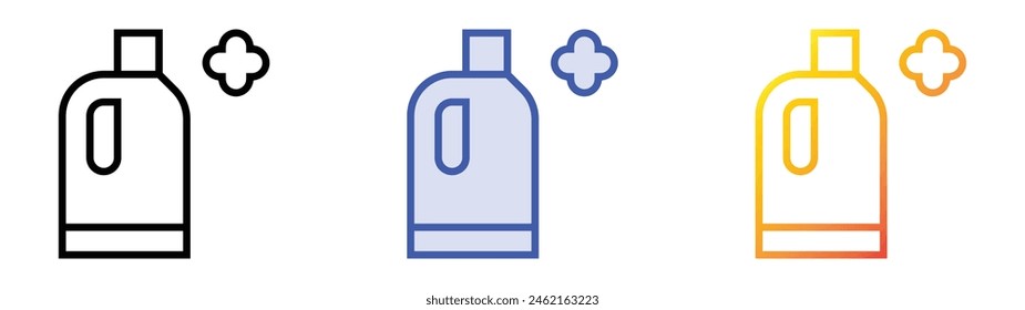 detergent icon. Linear, Blue Fill and Gradient Style Design Isolated On White Background
