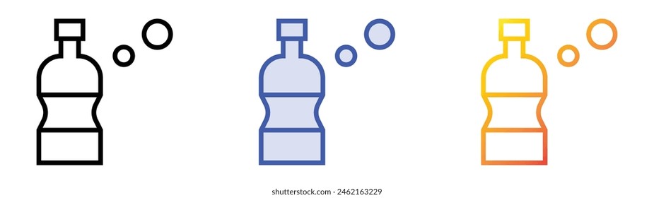 detergent icon. Linear, Blue Fill and Gradient Style Design Isolated On White Background