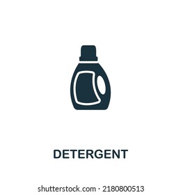 Detergent icon. Monochrome simple line Housekeeping icon for templates, web design and infographics