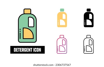 Detergent Icon Set Vector Illustration