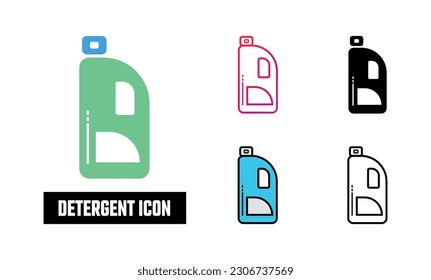 Detergent Icon Set Vector Illustration