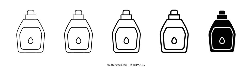 detergent icon Simple thin line logo set