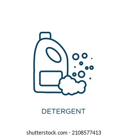 detergent icon. Thin linear detergent outline icon isolated on white background. Line vector detergent sign, symbol for web and mobile