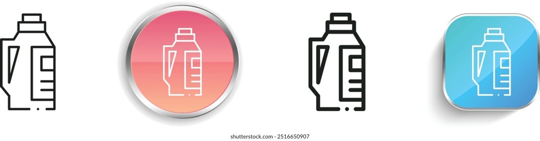 detergent icon. Thin Linear, Regular and Button Style Design Isolated On White Background