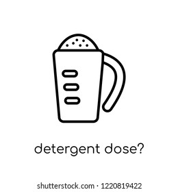 detergent dose? icon. Trendy modern flat linear vector detergent dose? icon on white background from thin line Hygiene collection, outline vector illustration