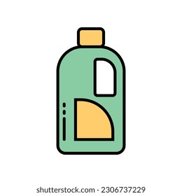 Detergent Icon Vector Illustration. Detergent Lineal Color Icon