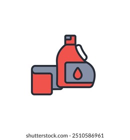 detergent icon. vector.Editable stroke.linear style sign for use web design,logo.Symbol illustration.