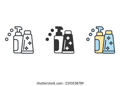 Detergent icons  symbol vector elements for infographic web