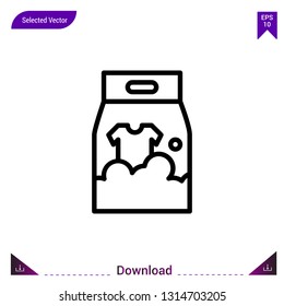 detergent laundry vector icon. Best modern, simple, isolated,laundry. flat icon for website design or mobile applications, UI / UX design vector format

