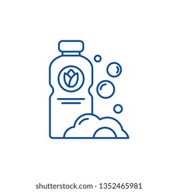 Detergent line icon concept. Detergent flat  vector symbol, sign, outline illustration.