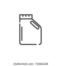 Detergent line icon, outline vector sign, linear style pictogram isolated on white. Symbol, logo illustration. Editable stroke