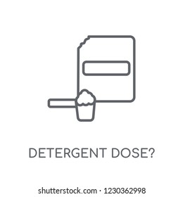 Detergent dose? linear icon. Modern outline Detergent dose? logo concept on white background from Hygiene collection. Suitable for use on web apps, mobile apps and print media.