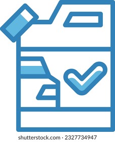 Icono azul líquido detergente - Icono único, vector 