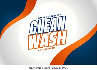 detergent liquid cleaner promo label for clean and hygiene wash vector