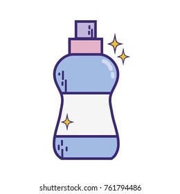 detergent liquid plastic bottle to clean house vector illustration