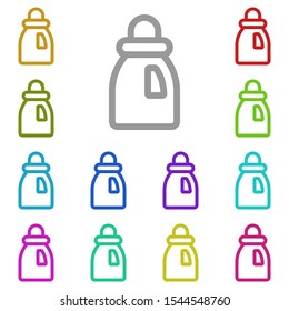 Detergent multi color icon. Simple thin line, outline vector of laundry icons for ui and ux, website or mobile application