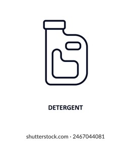 detergent outline icon.  Thin line icon from cleaning collection. Editable vector isolated on white background