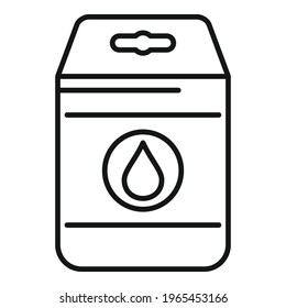 Detergent pack icon. Outline Detergent pack vector icon for web design isolated on white background