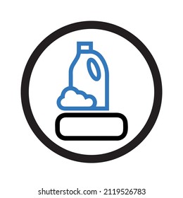 Detergent pack or washing icon