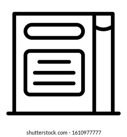 Detergent package icon. Outline detergent package vector icon for web design isolated on white background