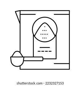 detergent powder line icon vector. detergent powder sign. isolated contour symbol black illustration